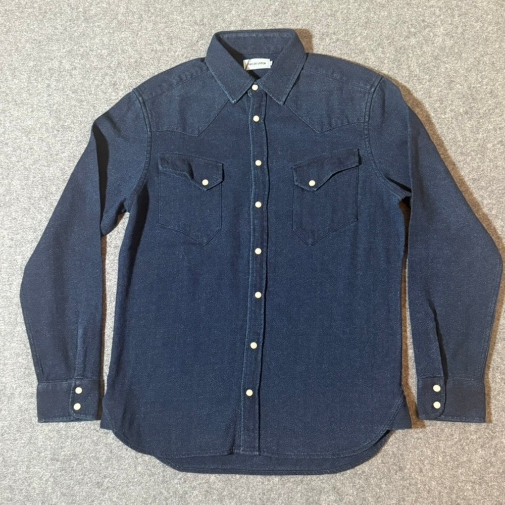 Taylor Stitch The Western Shirt in Indigo Crepe Mens Sz M 40 Organic Cotton NWT